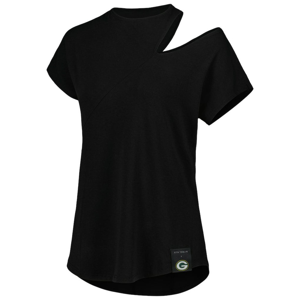 KIYA TOMLIN Women's Cut Out Tri-Blend Shirt - Green Bay Packers