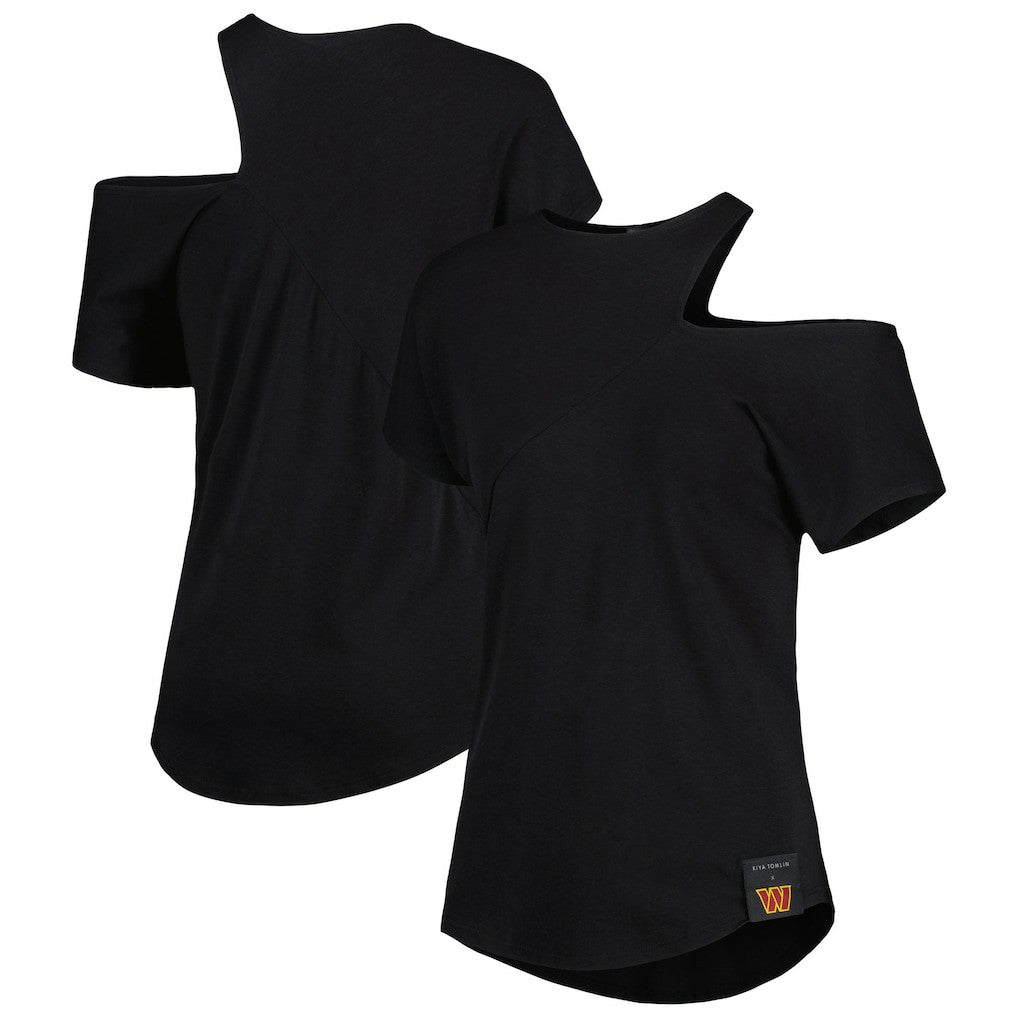 KIYA TOMLIN Women's Cut Out Tri-Blend Shirt - Washington Commanders