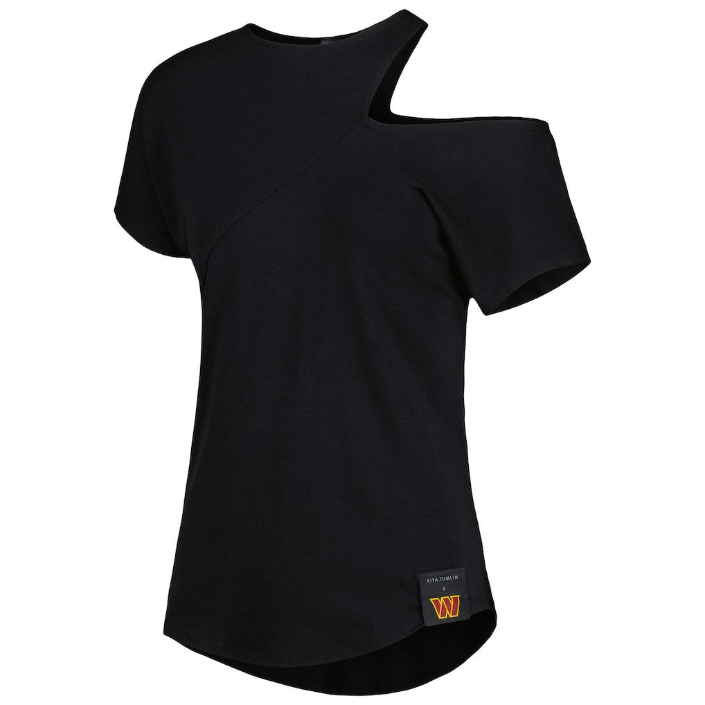 KIYA TOMLIN Women's Cut Out Tri-Blend Shirt - Washington Commanders