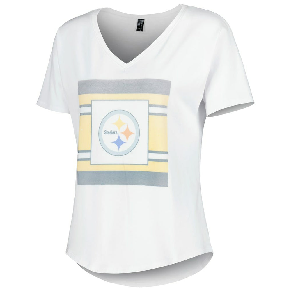 KIYA TOMLIN Women's Tri-Blend V-Neck T-Shirt - Pittsburgh Steelers T-shirts