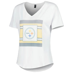 KIYA TOMLIN Women's Tri-Blend V-Neck T-Shirt - Pittsburgh Steelers T-shirts