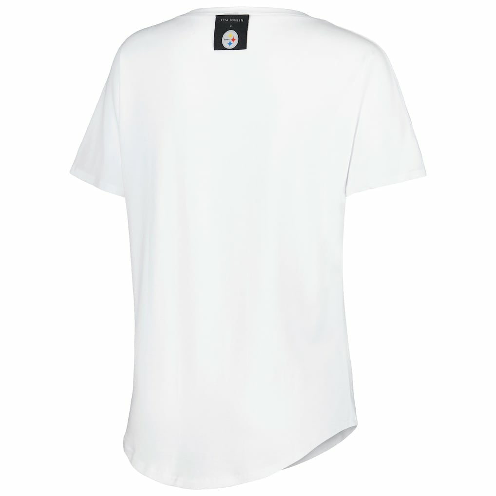 KIYA TOMLIN Women's Tri-Blend V-Neck T-Shirt - Pittsburgh Steelers T-shirts