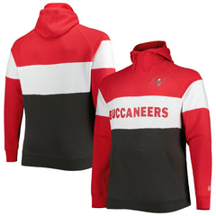 Big & Tall Current Team Colorblock Fleece Raglan Pullover Hoodie - Tampa Bay Buccaneers Hoodies