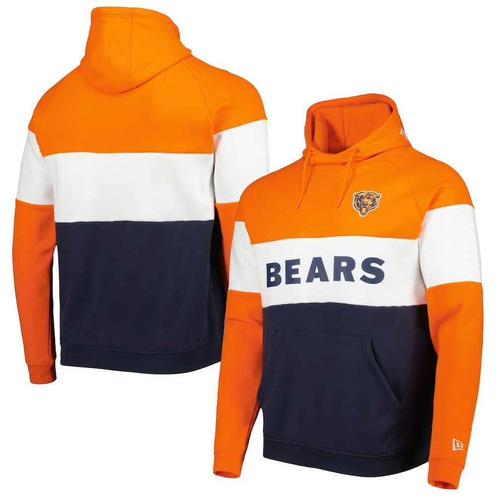 Colorblock Throwback Pullover Hoodie - Chicago Bears Hoodies