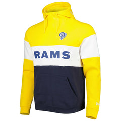 Colorblock Throwback Pullover Hoodie - Los Angeles Rams Hoodies