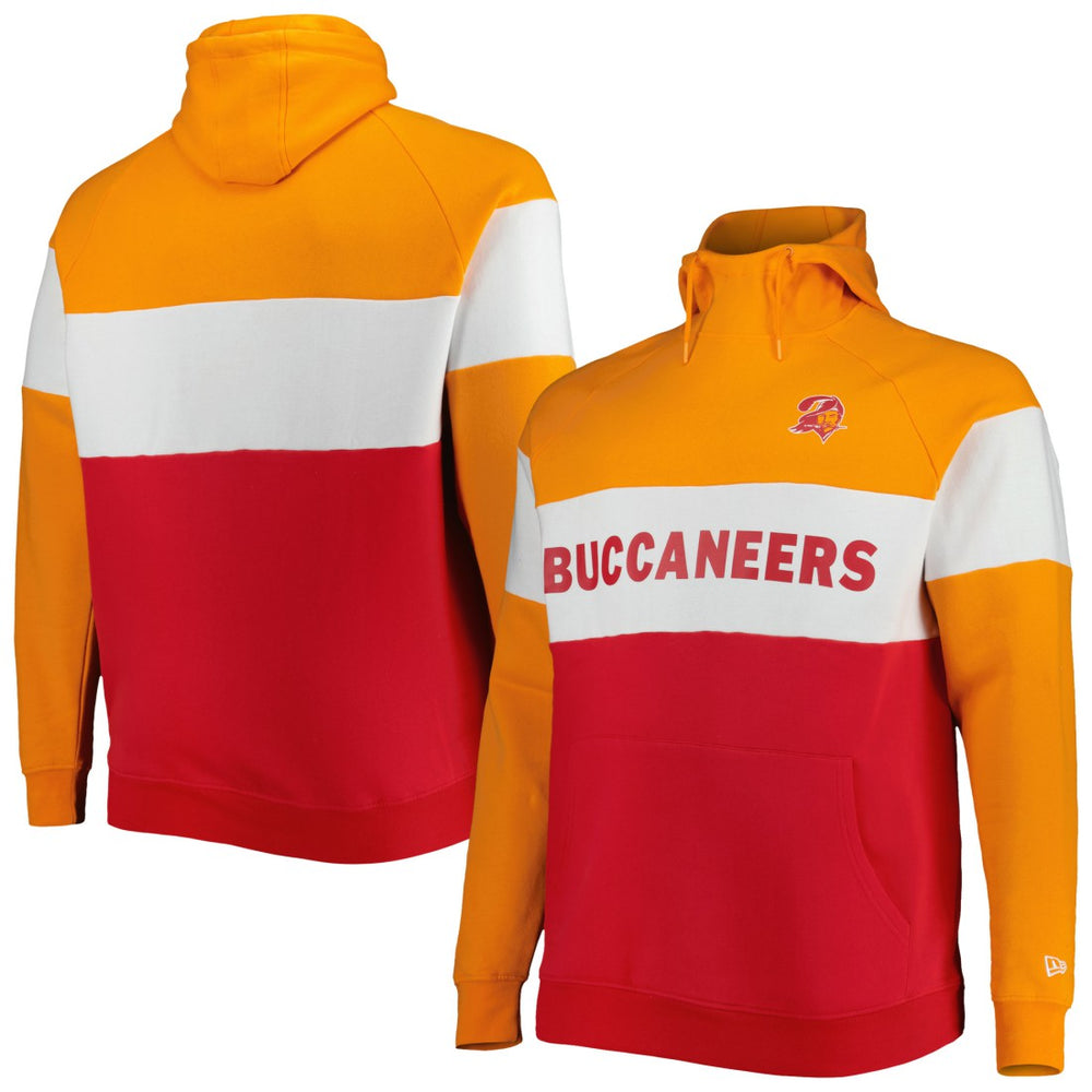 Big & Tall Throwback Colorblock Raglan Pullover Hoodie - Tampa Bay Buccaneers Hoodies
