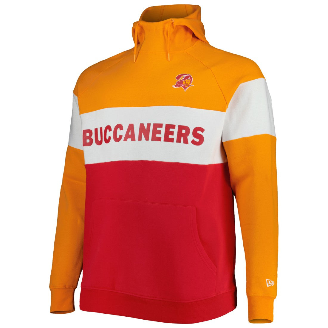 Big & Tall Throwback Colorblock Raglan Pullover Hoodie - Tampa Bay Buccaneers Hoodies