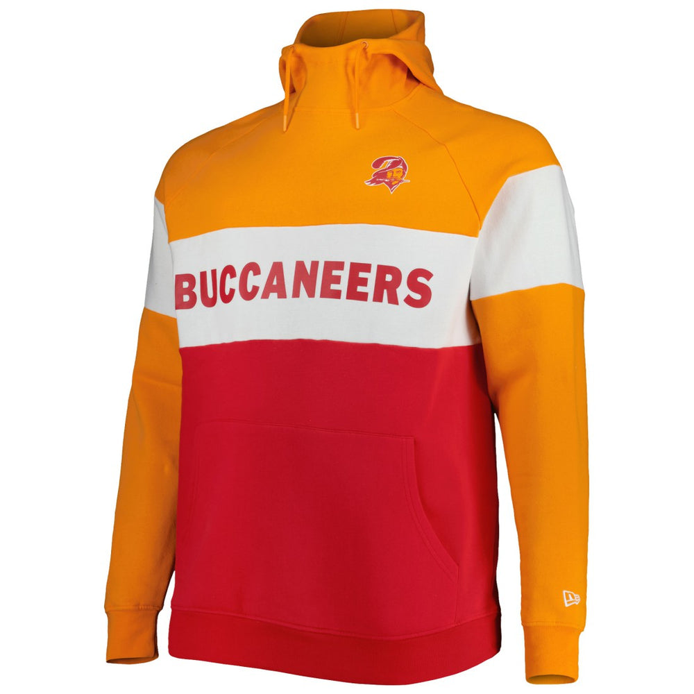 Big & Tall Throwback Colorblock Raglan Pullover Hoodie - Tampa Bay Buccaneers Hoodies