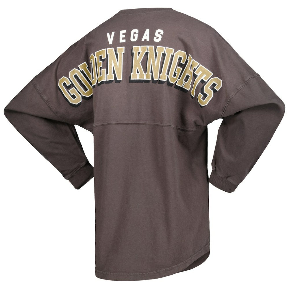 NHL Vegas Golden Knights Fanatics Women's Spirit Lace-Up V-Neck Long Sleeve Jersey T-Shirt