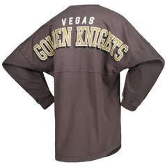 NHL Vegas Golden Knights Fanatics Women's Spirit Lace-Up V-Neck Long Sleeve Jersey T-Shirt
