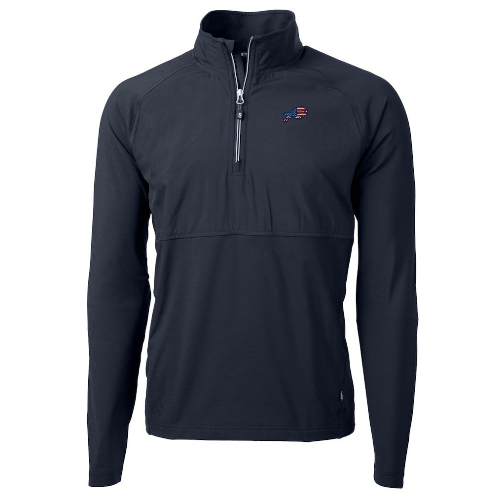 Cutter & Buck Adapt Eco Knit Hybrid Recycled Quarter-Zip Pullover Top - Buffalo Bills Pullover
