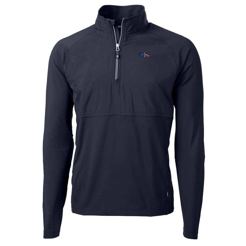 Cutter & Buck Adapt Eco Knit Hybrid Recycled Quarter-Zip Pullover Top - Denver Broncos Pullover