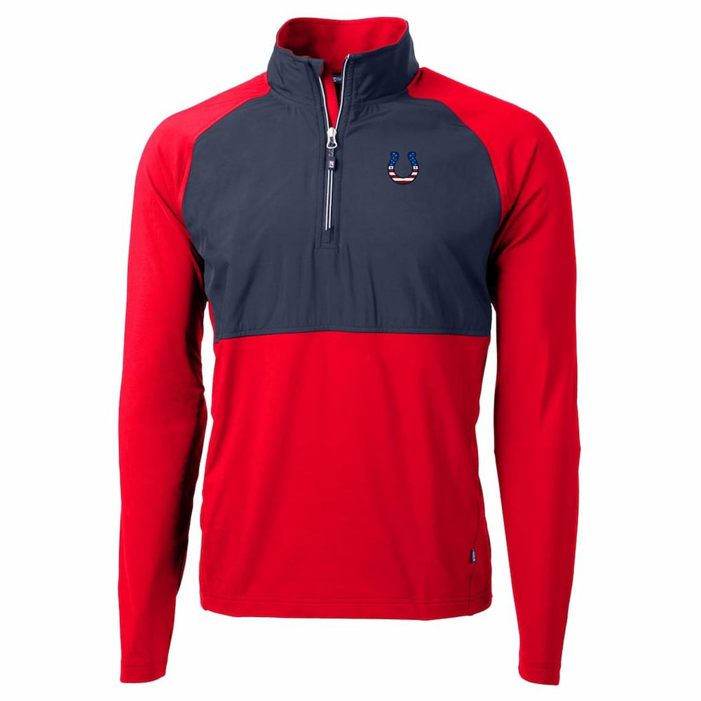 Cutter & Buck Adapt Eco Knit Hybrid Recycled Quarter-Zip Pullover Top - Indianapolis Colts Pullover