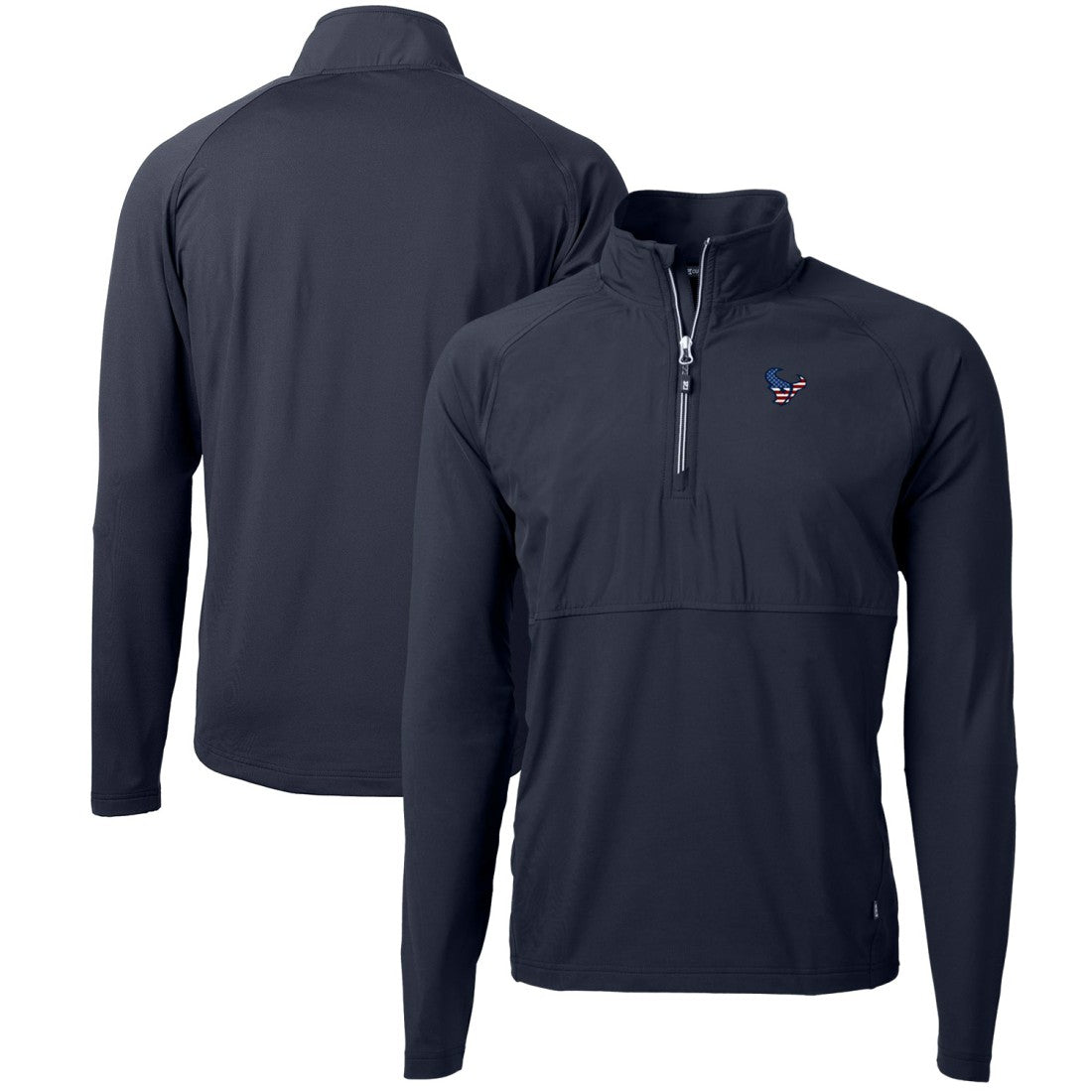 Cutter & Buck Adapt Eco Knit Hybrid Recycled Quarter-Zip Pullover Top - Houston Texans Pullover