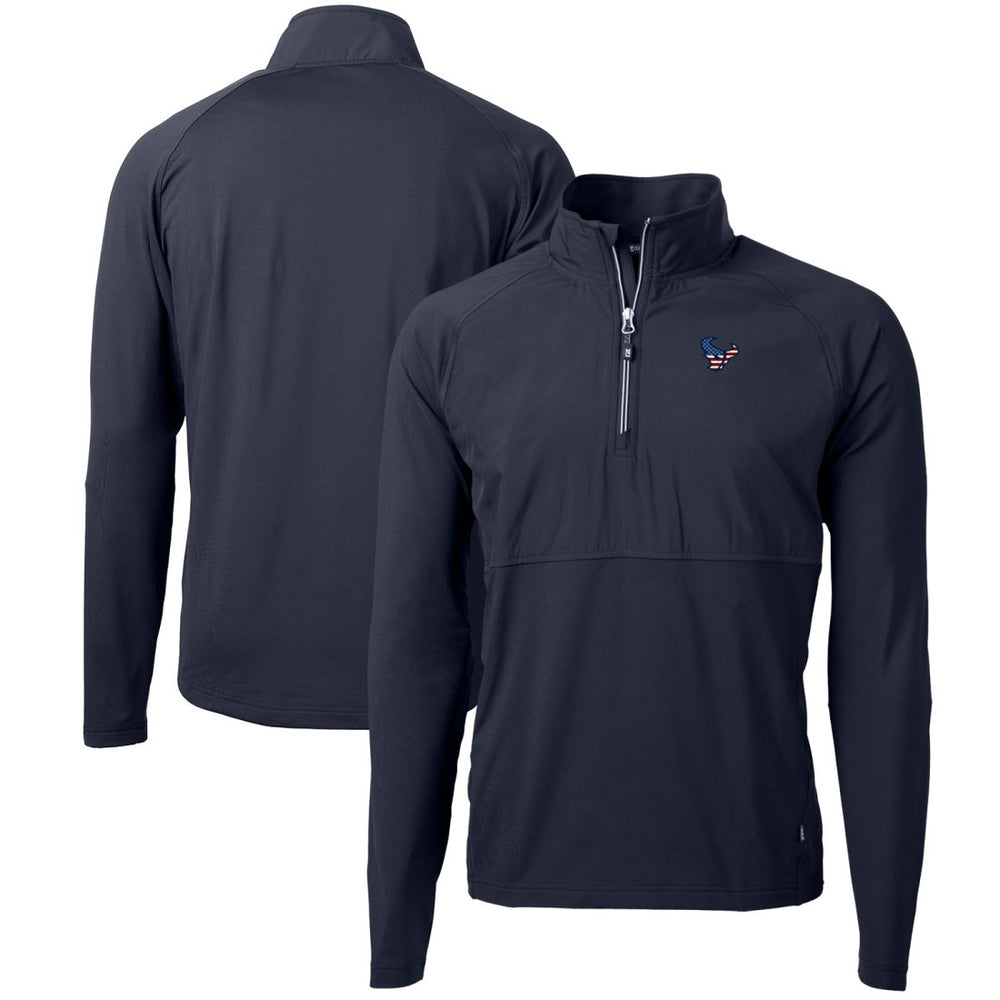 Cutter & Buck Adapt Eco Knit Hybrid Recycled Quarter-Zip Pullover Top - Houston Texans Pullover