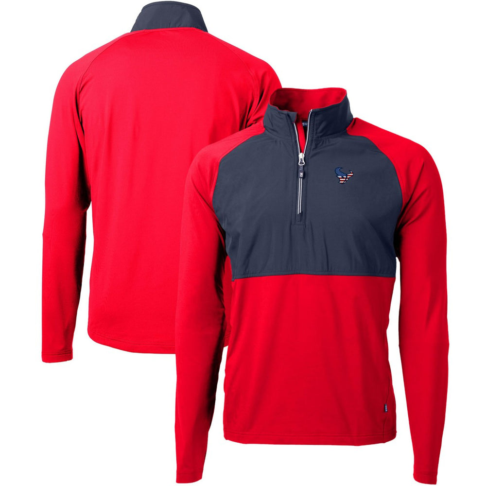 Cutter & Buck Adapt Eco Knit Hybrid Recycled Quarter-Zip Pullover Top - Houston Texans Pullover