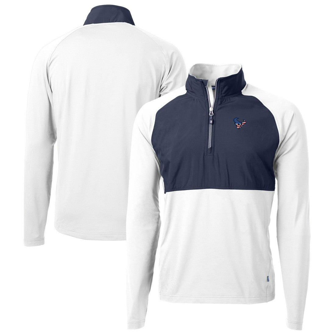 Cutter & Buck Adapt Eco Knit Hybrid Recycled Quarter-Zip Pullover Top - Houston Texans Pullover