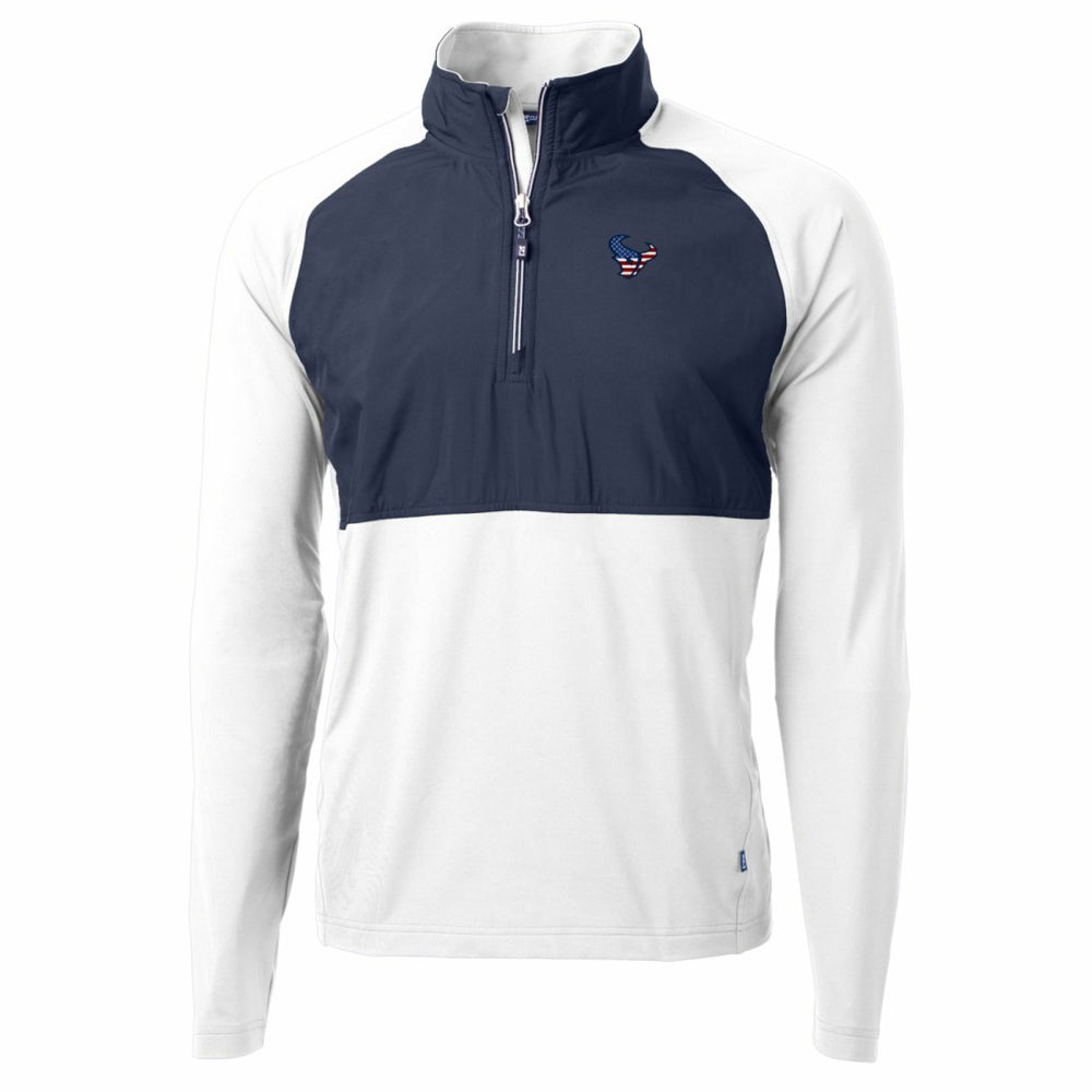 Cutter & Buck Adapt Eco Knit Hybrid Recycled Quarter-Zip Pullover Top - Houston Texans Pullover