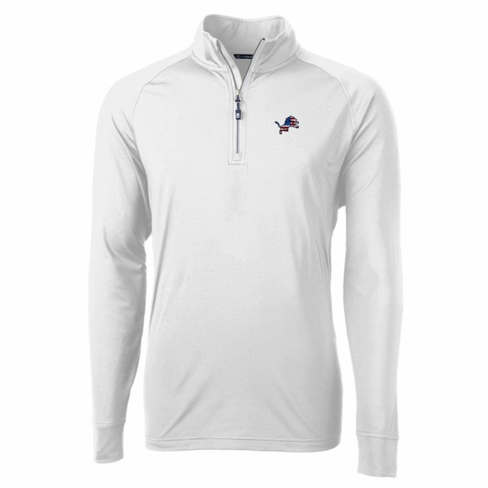 Cutter & Buck Team Adapt Eco Knit Hybrid Recycled Quarter-Zip Pullover Top - Detroit Lions Pullover