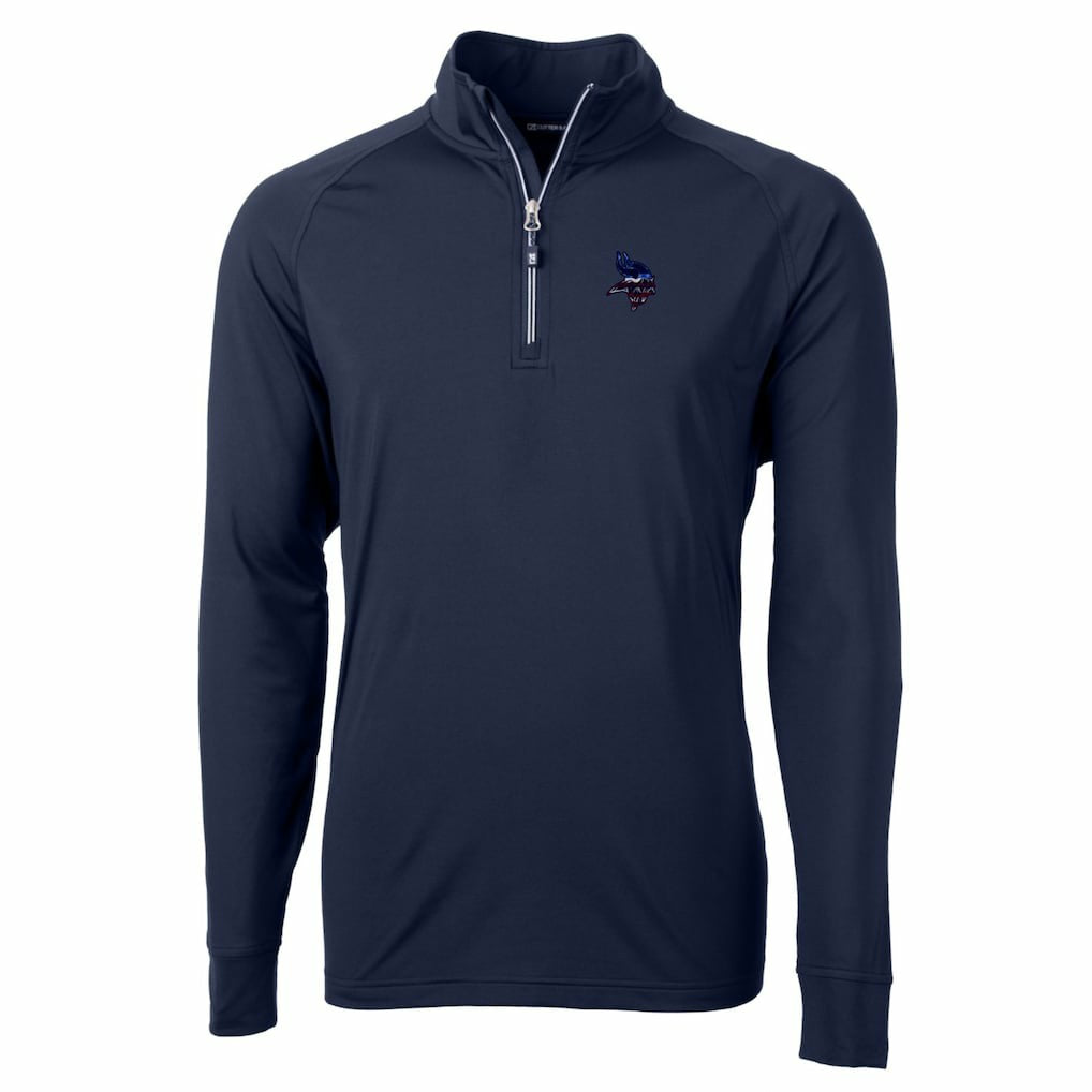 Cutter & Buck Team Adapt Eco Knit Hybrid Recycled Quarter-Zip Pullover Top - Minnesota Vikings Pullover