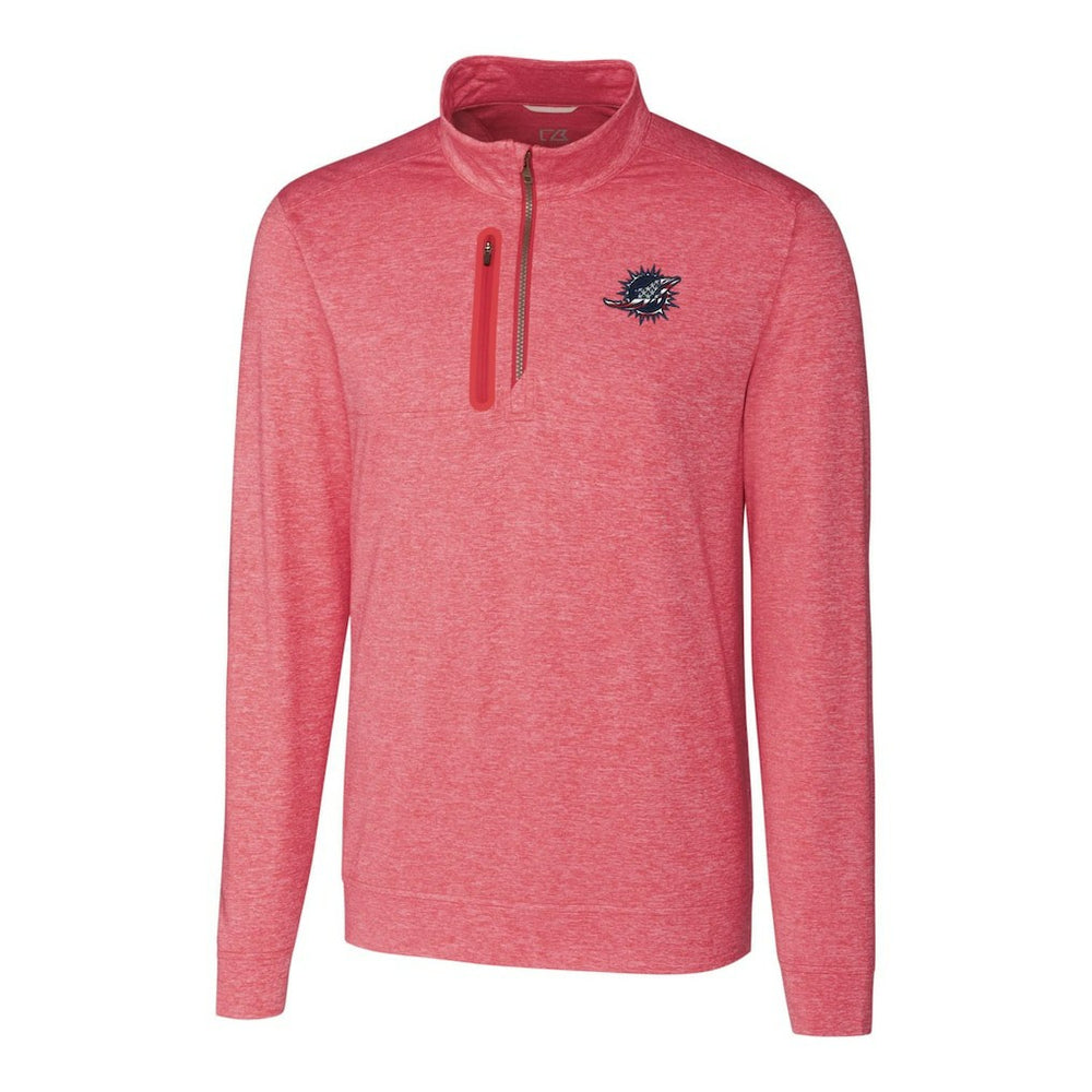 Cutter & Buck Stealth Quarter-Zip Pullover Top - Miami Dolphins Pullover