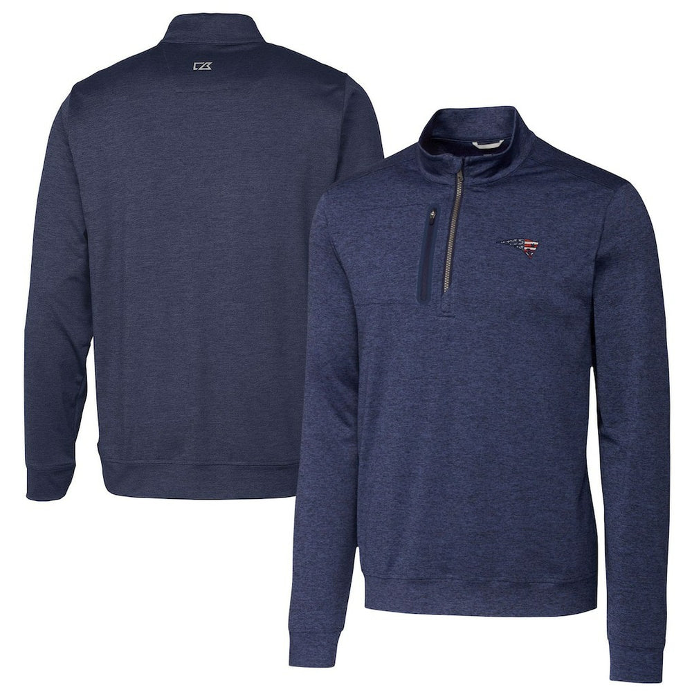 Cutter & Buck Stealth Quarter-Zip Pullover Top - New England Patriots Pullover