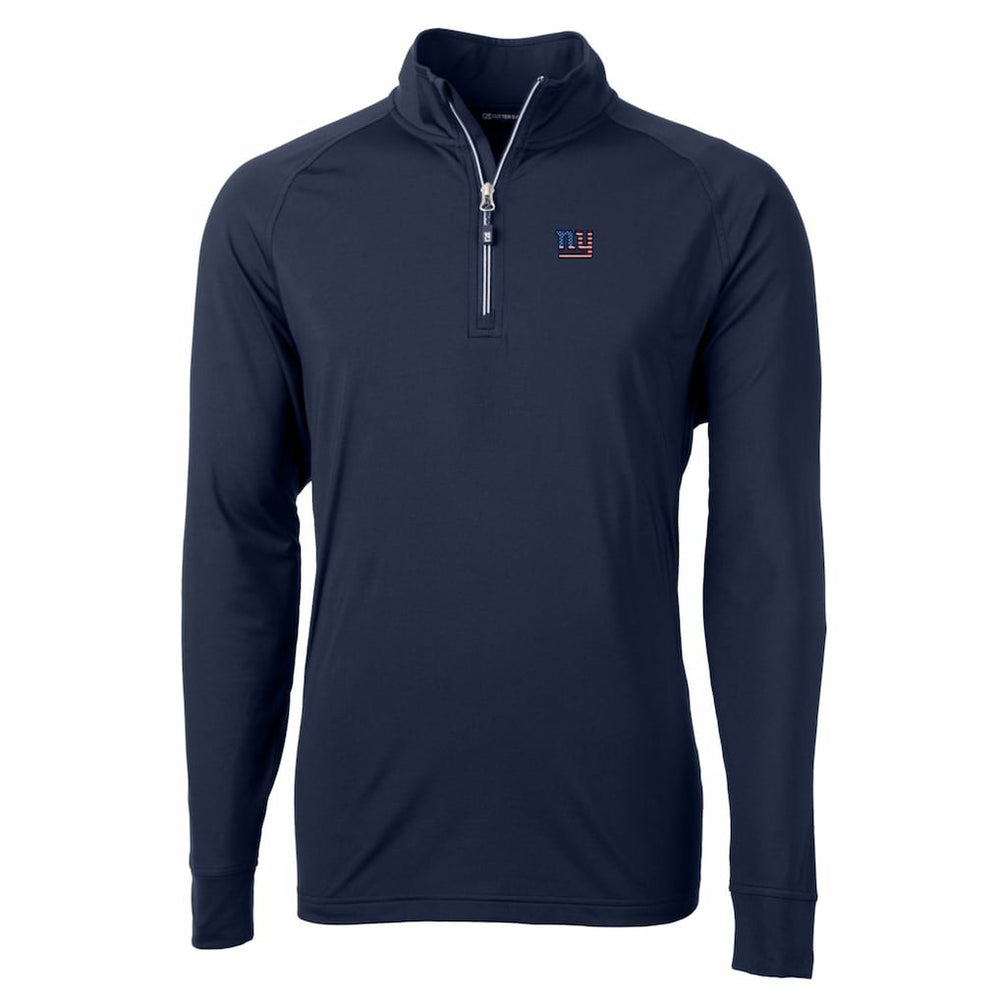 Cutter & Buck Big & Tall Adapt Eco Knit Stretch Recycled Quarter-Zip Pullover Top - New York Giants Pullover