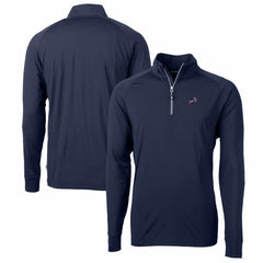 Cutter & Buck Big & Tall Adapt Eco Knit Stretch Recycled Quarter-Zip Pullover Top - Detroit Lions Pullover