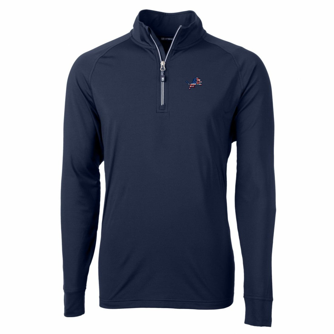 Cutter & Buck Big & Tall Adapt Eco Knit Stretch Recycled Quarter-Zip Pullover Top - Detroit Lions Pullover