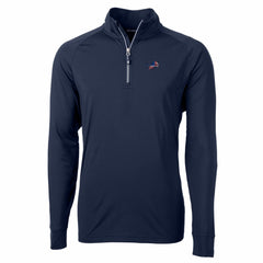 Cutter & Buck Big & Tall Adapt Eco Knit Stretch Recycled Quarter-Zip Pullover Top - Detroit Lions Pullover