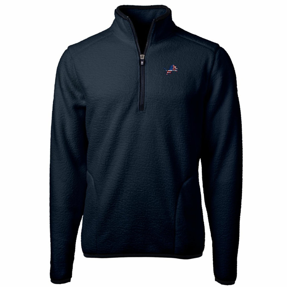 Cutter & Buck Big & Tall Cascade Eco Sherpa Fleece Quarter-Zip Pullover Jacket - Detroit Lions Pullover