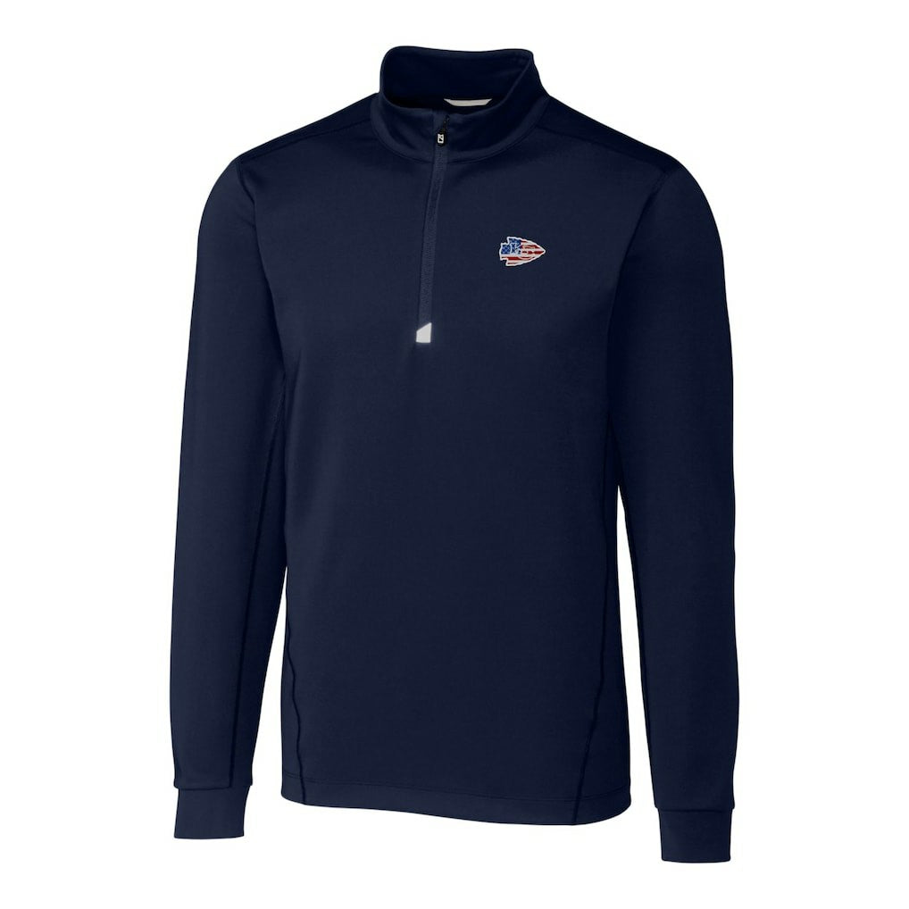 Cutter & Buck Big & Tall Traverse Stretch Quarter-Zip Pullover Top - Kansas City Chiefs Pullover