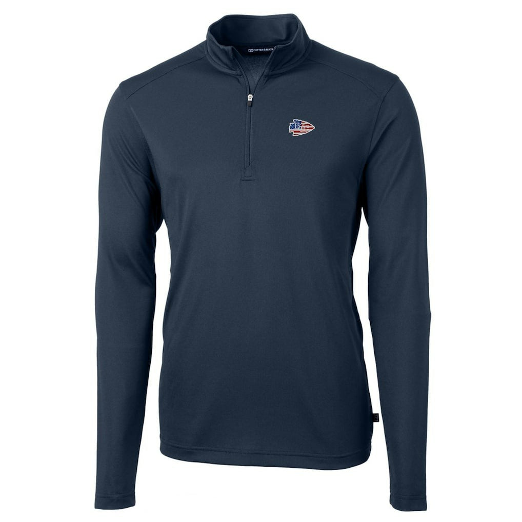 Cutter & Buck Big & Tall Virtue Eco Pique Recycled Quarter-Zip Jacket - Kansas City Chiefs Jackets