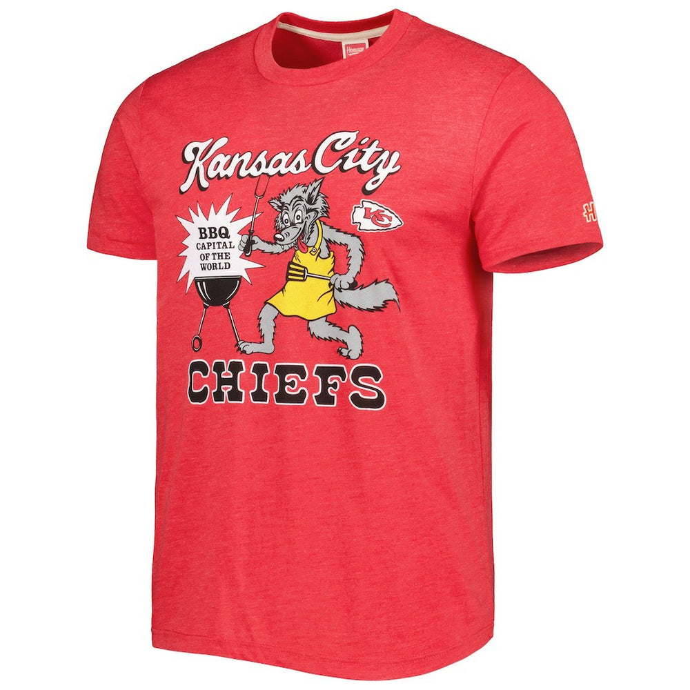 Homage BBQ Hyper Local Tri-Blend T-Shirt - Kansas City Chiefs T-shirts