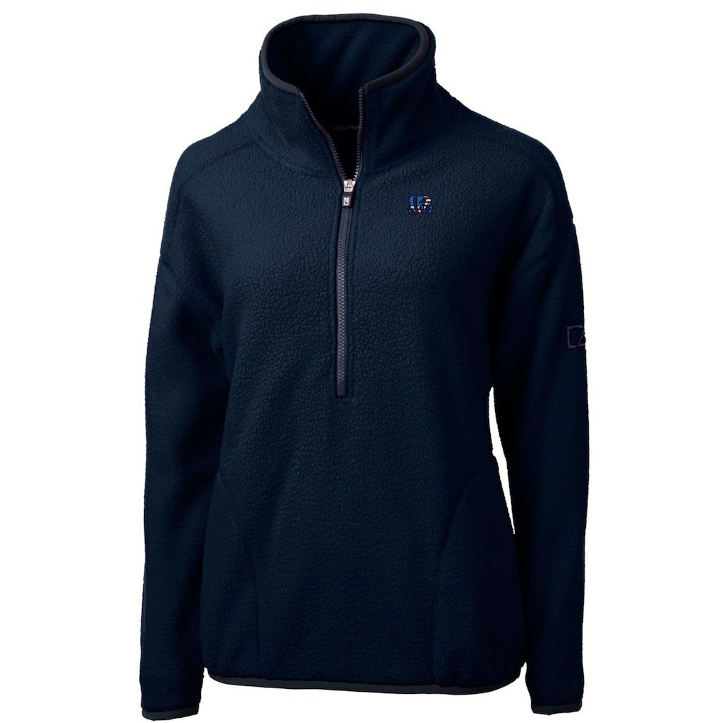 Cutter & Buck Women's Americana Cascade Eco Sherpa Fleece Half-Zip Pullover Jacket - Cincinnati Bengals Pullover
