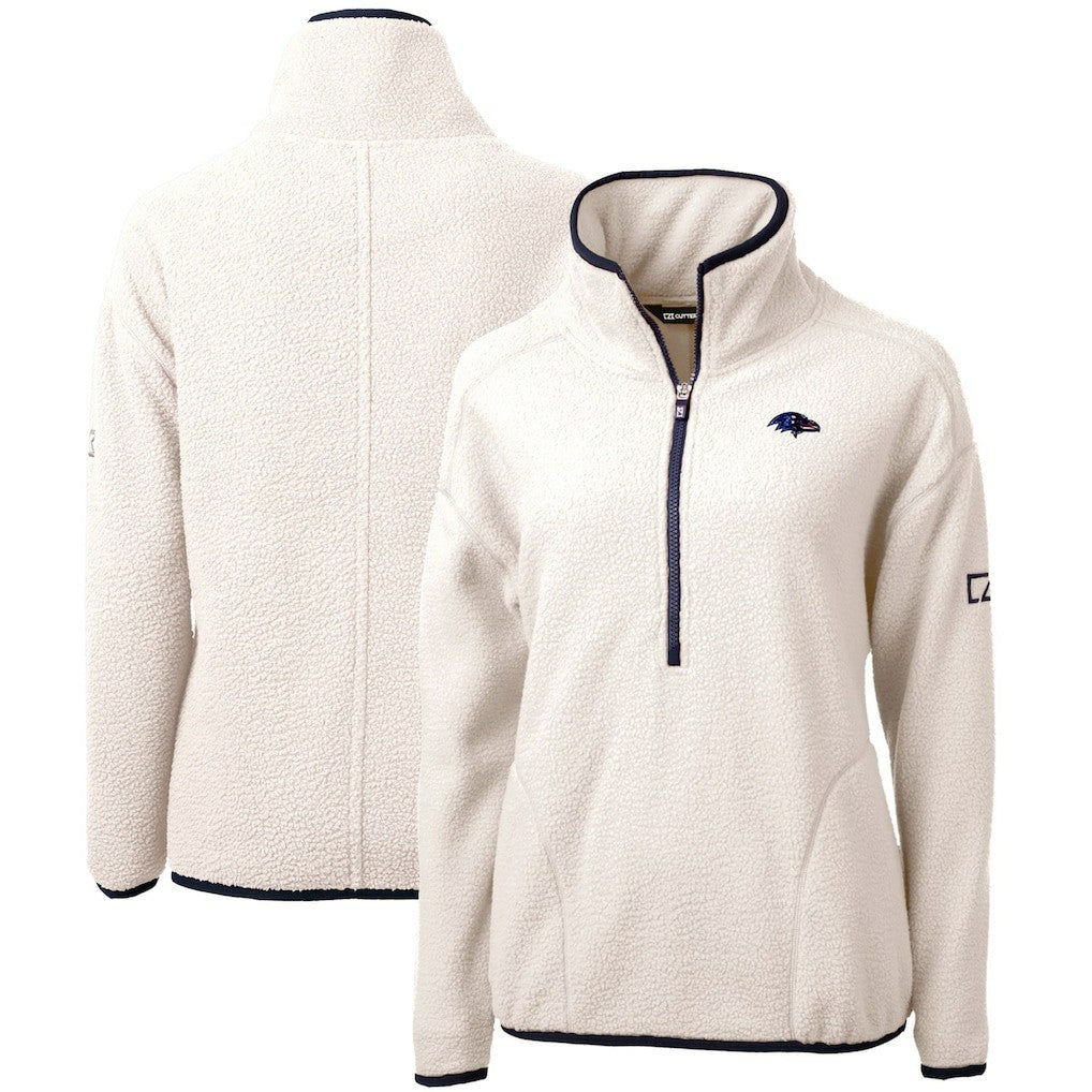 Cutter & Buck Women's Americana Cascade Eco Sherpa Fleece Half-Zip Pullover Jacket - Baltimore Ravens Pullover