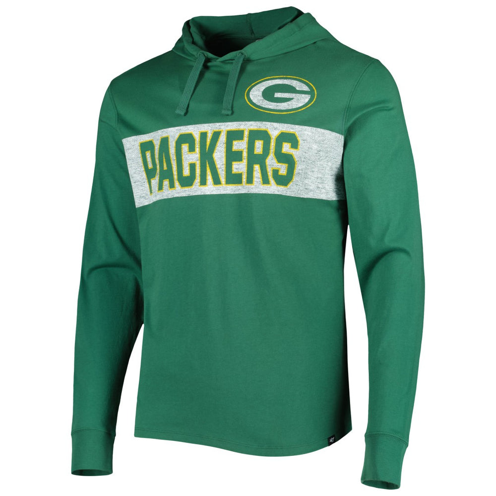 '47 Field Franklin Hooded Long Sleeve T-Shirt - Green Bay Packers T-shirts