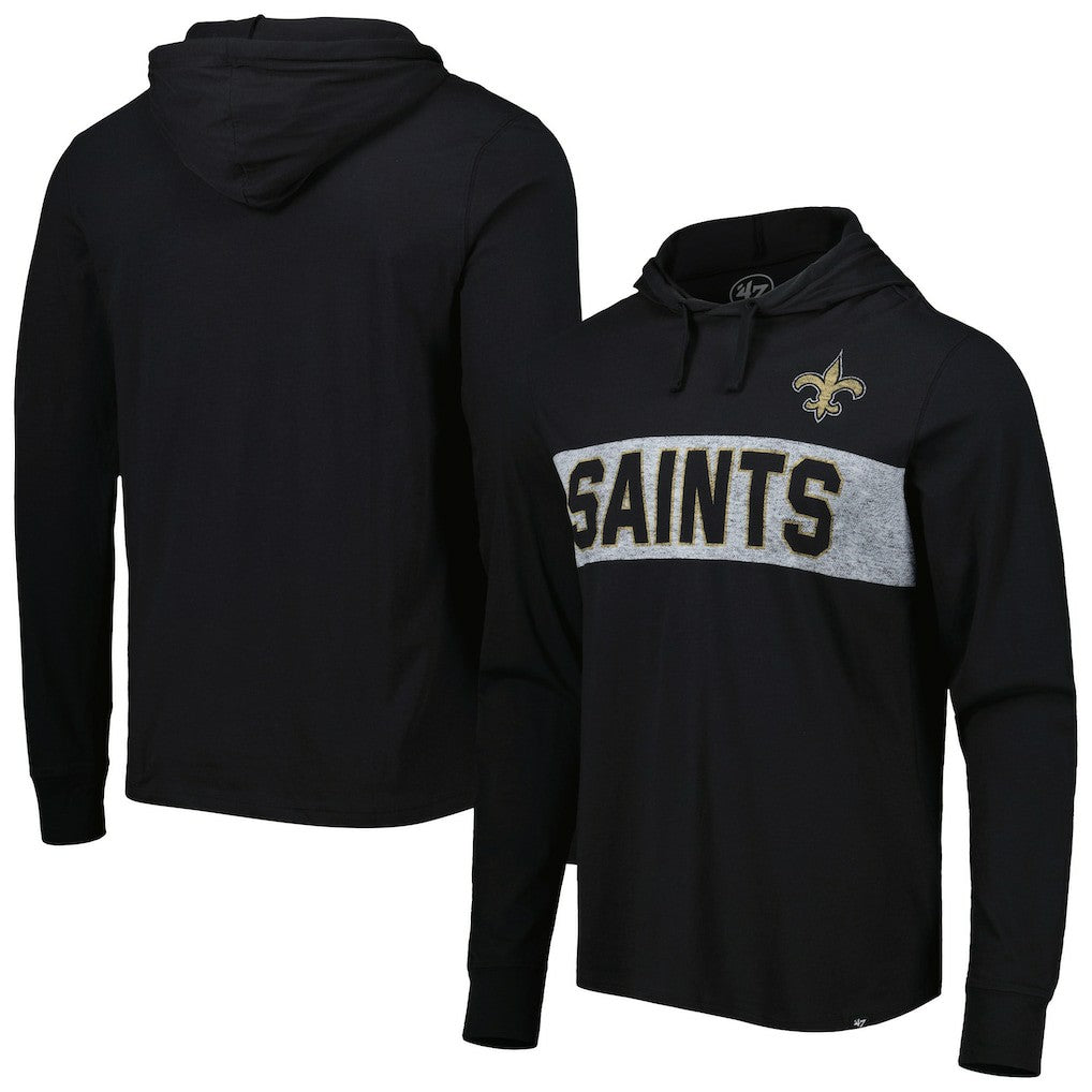 '47 Field Franklin Hooded Long Sleeve T-Shirt - New Orleans Saints T-shirts