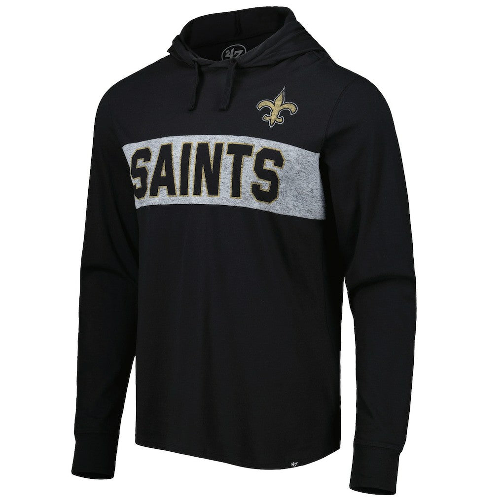 '47 Field Franklin Hooded Long Sleeve T-Shirt - New Orleans Saints T-shirts