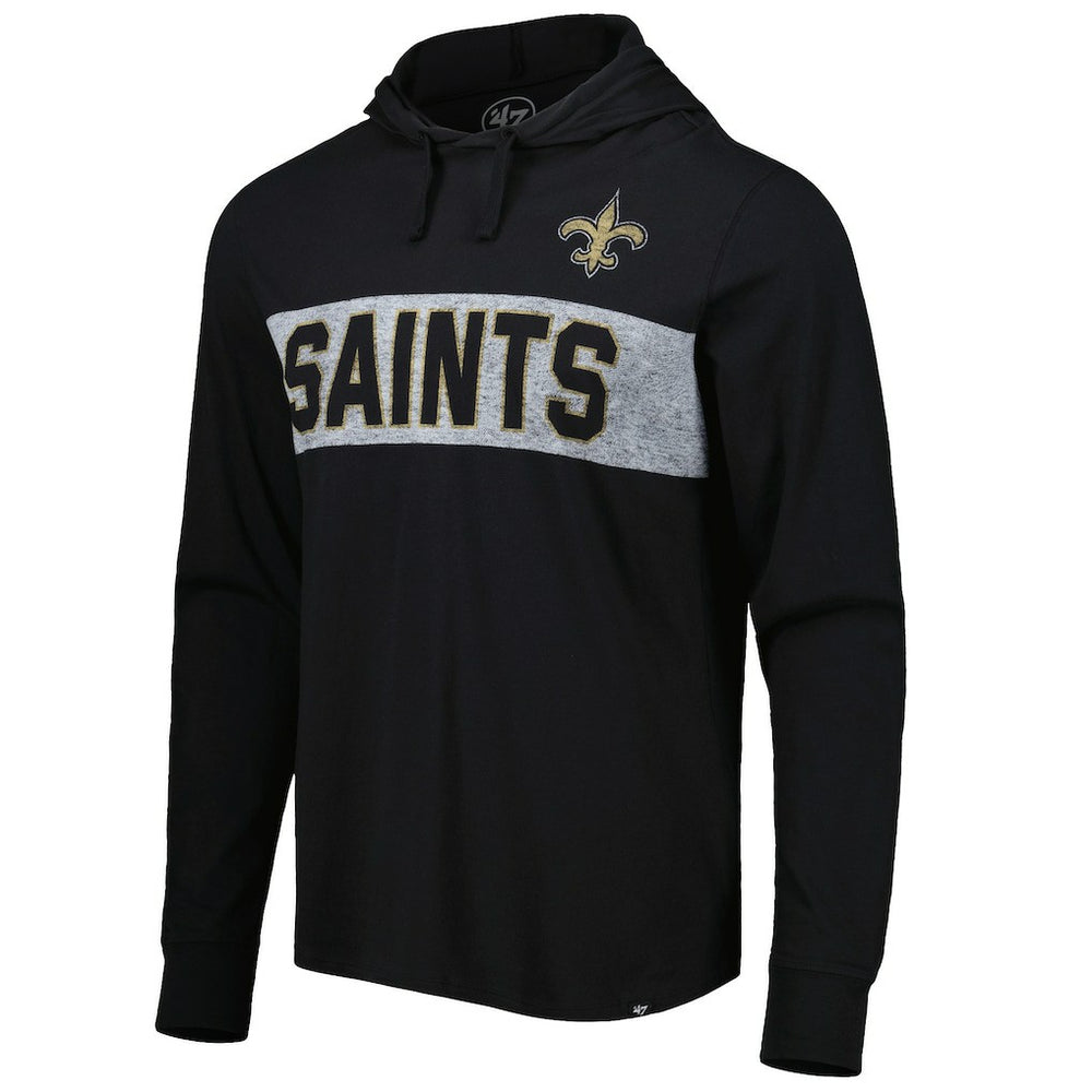 '47 Field Franklin Hooded Long Sleeve T-Shirt - New Orleans Saints T-shirts