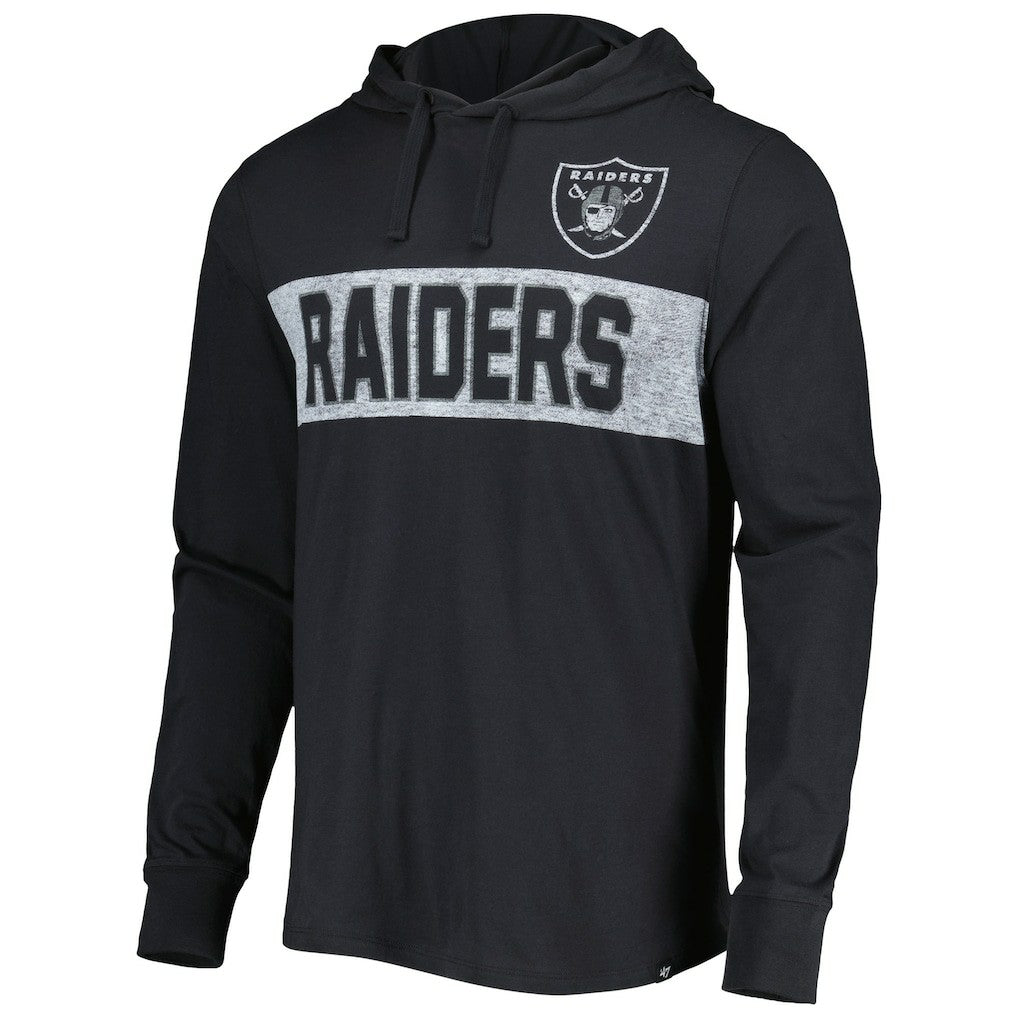 '47 Field Franklin Hooded Long Sleeve T-Shirt - Las Vegas Raiders T-shirts