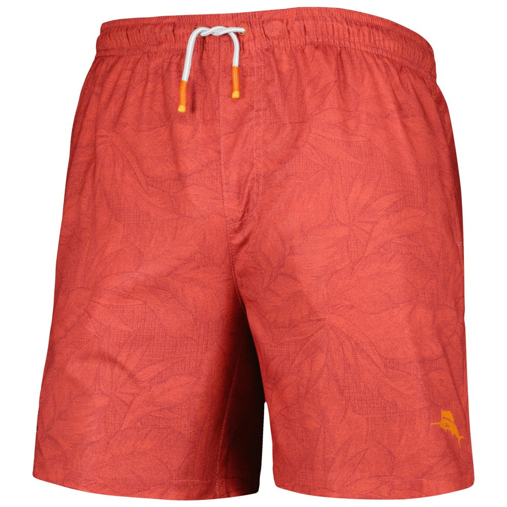 Red Los Angeles Angels Tommy Bahama Naples Layered Leaves Swim Trunks