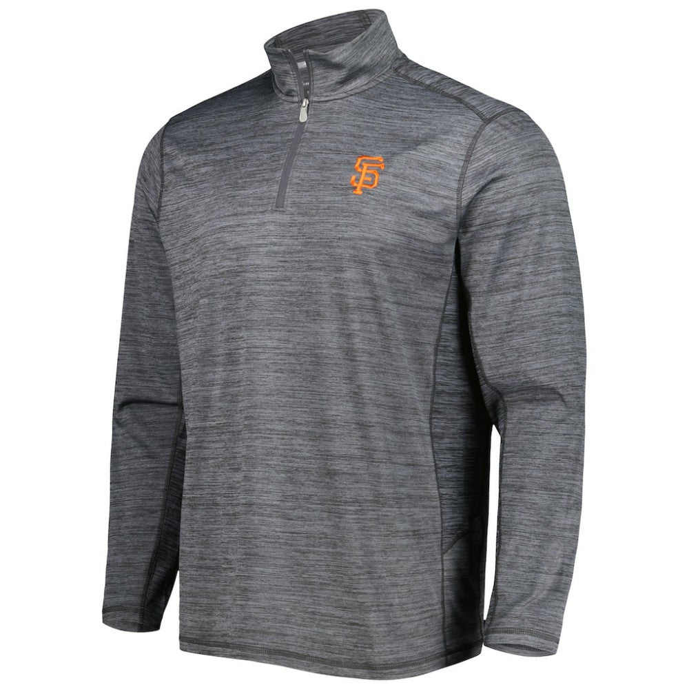 Gray San Francisco Giants Tommy Bahama Delray IslandZone Half-Zip Top