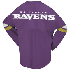 Women's Spirit Jersey Lace-Up V-Neck Long Sleeve T-Shirt - Baltimore Ravens T-shirts