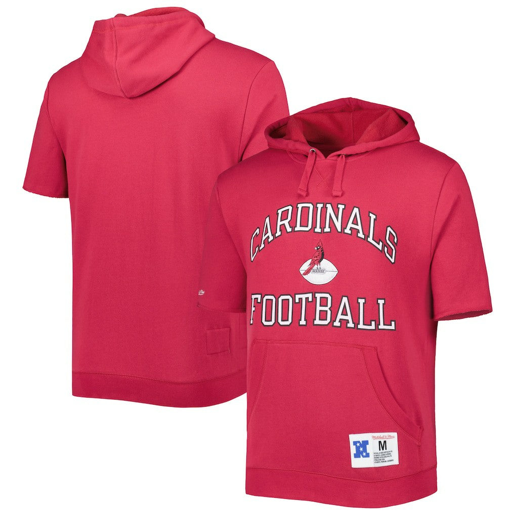 Washed Short Sleeve Pullover Hoodie - Arizona Cardinals Hoodies
