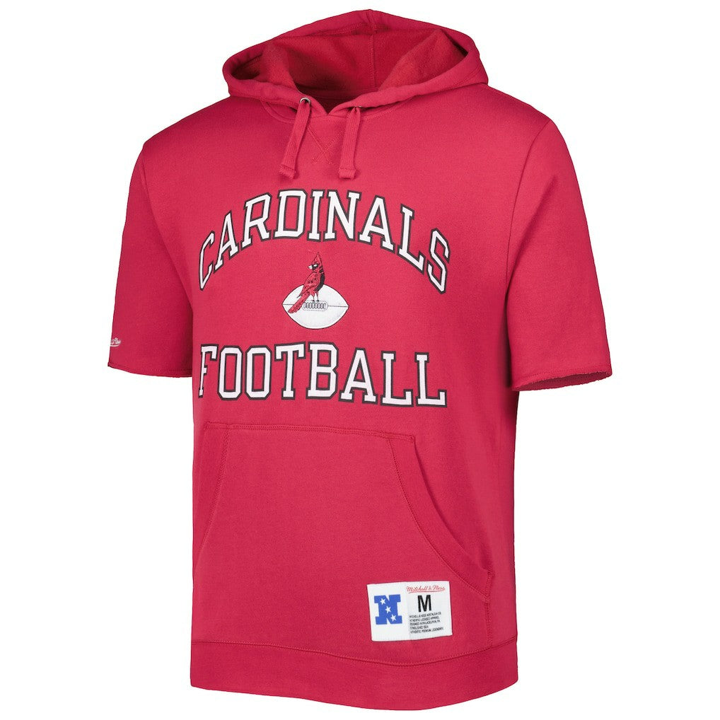 Washed Short Sleeve Pullover Hoodie - Arizona Cardinals Hoodies