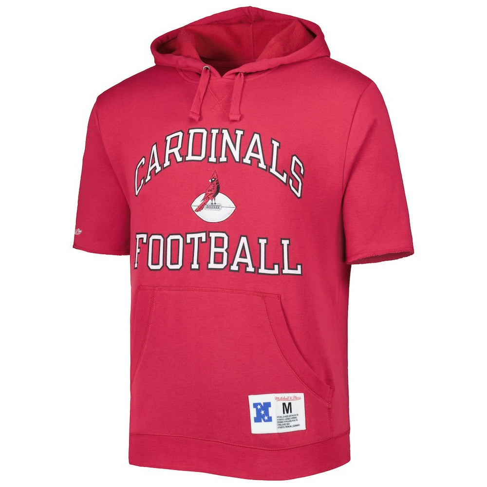 Washed Short Sleeve Pullover Hoodie - Arizona Cardinals Hoodies