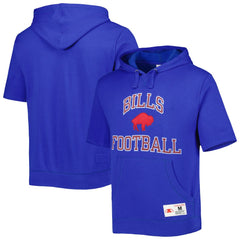 Washed Short Sleeve Pullover Hoodie - Buffalo Bills Hoodies