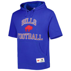 Washed Short Sleeve Pullover Hoodie - Buffalo Bills Hoodies