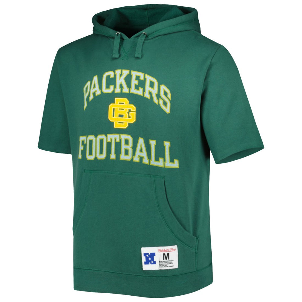 Washed Short Sleeve Pullover Hoodie - Green Bay Packers Hoodies